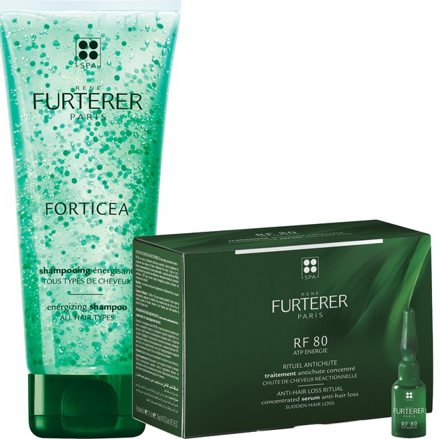 Rene Furterer Rf 80 Concentre 12amp x 5ml & Forticea Shampooing Energisant Τονωτικό Shampoo 200ml Προσφορά το 2ο Προϊόν με 1 € Rene Furterer Rf 80 Concentre 12amp x 5ml & Forticea Shampooing Energisant Τονωτικό Shampoo 200ml Προσφορά το 2ο Προϊόν με 1 €