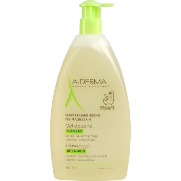 A-Derma Soins Originels Gel Douche Surgras 750ml A-Derma Soins Originels Gel Douche Surgras 750ml