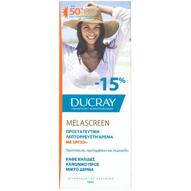 Ducray Melascreen Protective Anti-Spots Fluid Spf50+ for Normal to Combination Skin 50ml Promo -15% Ducray Melascreen Protective Anti-Spots Fluid Spf50+ for Normal to Combination Skin 50ml Promo -15%