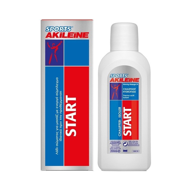 Akileine Sport Start Massage Oil Θερμαντικό Λάδι Μασάζ που Συμβάλλει στην Εύκολη & Γρήγορη Προθέρμανση 200ml Akileine Sport Start Massage Oil Θερμαντικό Λάδι Μασάζ που Συμβάλλει στην Εύκολη & Γρήγορη Προθέρμανση 200ml