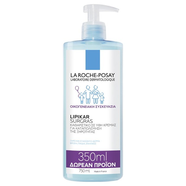La Roche-Posay Lipikar Surgras Liquid Καθαριστικό Σώματος σε Υφή Κρέμας Κατά της Ξηρότητας 750ml La Roche-Posay Lipikar Surgras Liquid Καθαριστικό Σώματος σε Υφή Κρέμας Κατά της Ξηρότητας 750ml