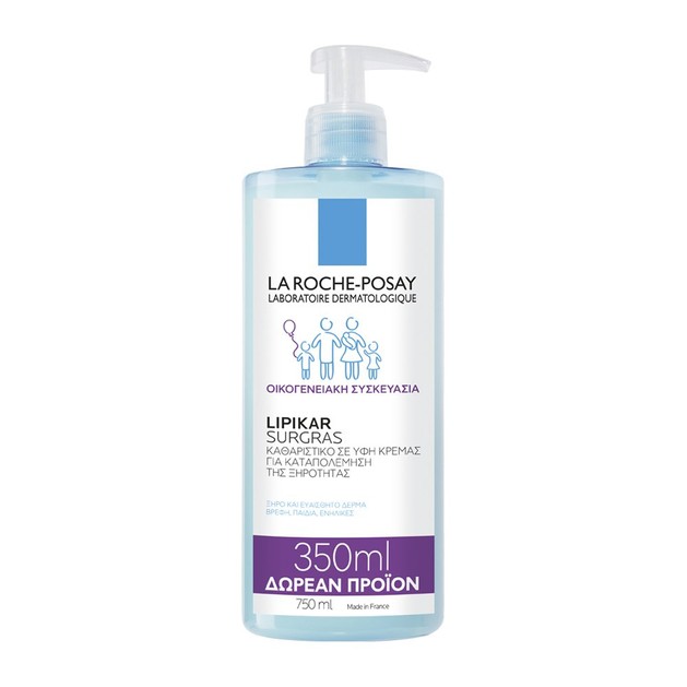 La Roche-Posay Lipikar Surgras Liquid Καθαριστικό Σώματος σε Υφή Κρέμας Κατά της Ξηρότητας 750ml La Roche-Posay Lipikar Surgras Liquid Καθαριστικό Σώματος σε Υφή Κρέμας Κατά της Ξηρότητας 750ml