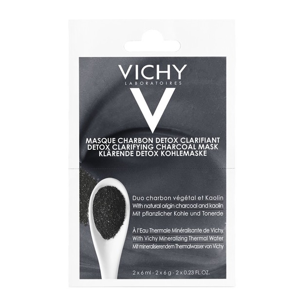 Vichy Detox Clarifying Charcoal Mask Μάσκα Ενεργού Άνθρακα για Καθαρισμό & Αποτοξίνωση 2x6ml Vichy Detox Clarifying Charcoal Mask Μάσκα Ενεργού Άνθρακα για Καθαρισμό & Αποτοξίνωση 2x6ml