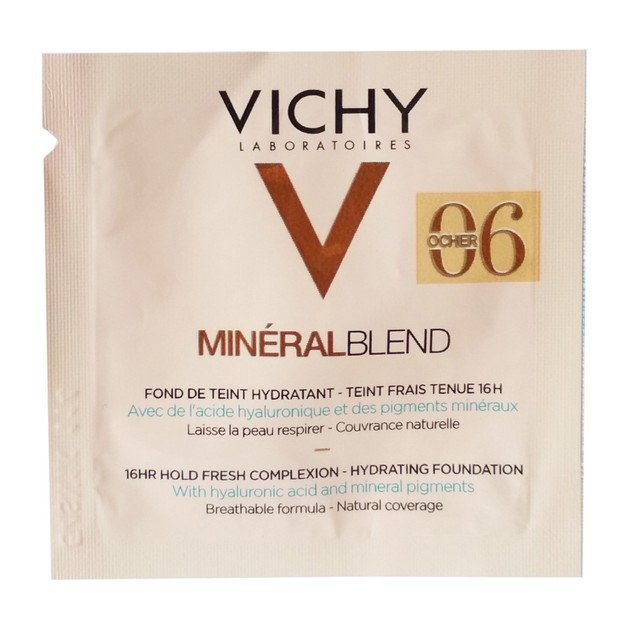 Δείγμα Vichy MineralBlend Make Up Fond de Teint Hydratant Ενυδατικό Foundation, Φυσική Κάλυψη & Επιδερμίδα Γεμάτη Φρεσκάδα 1ml Δείγμα Vichy MineralBlend Make Up Fond de Teint Hydratant Ενυδατικό Foundation, Φυσική Κάλυψη & Επιδερμίδα Γεμάτη Φρεσκάδα 1ml