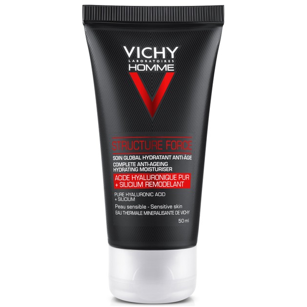 Vichy Homme Structure Force Ολοκληρωμένη Αντιγηραντική Φροντίδα Με Υαλουρονικό Οξύ Για Πρόσωπο & Μάτια 50ml Vichy Homme Structure Force Ολοκληρωμένη Αντιγηραντική Φροντίδα Με Υαλουρονικό Οξύ Για Πρόσωπο & Μάτια 50ml