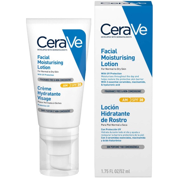 CeraVe Facial Moisturising Lotion SPF30 for Normal to Dry Skin 52ml CeraVe Facial Moisturising Lotion SPF30 for Normal to Dry Skin 52ml