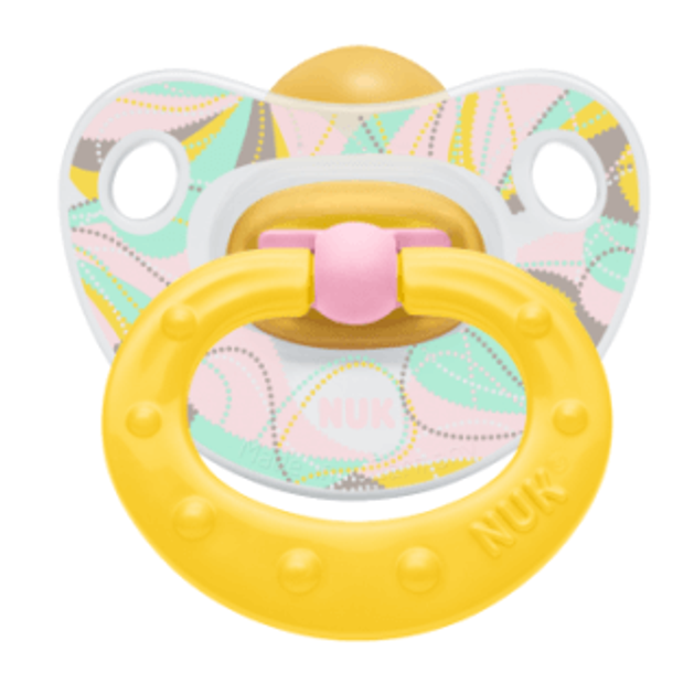 NUK Classic Happy Kids πιπίλα καουτσούκ με κρίκο, μεγέθη 1-3 NUK Classic Happy Kids πιπίλα καουτσούκ με κρίκο, μεγέθη 1-3