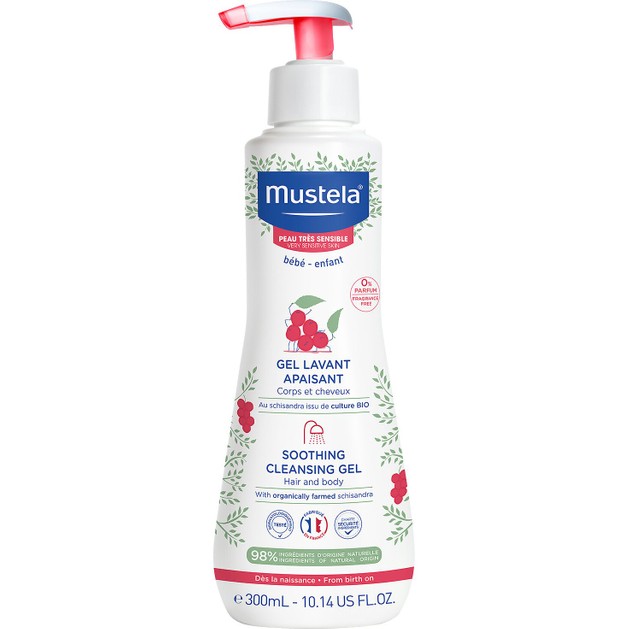 Mustela Soothing Cleansing Hair & Body Gel Βρεφικό Καταπραϋντικό Καθαριστικό Τζελ για Μαλλιά & Σώμα 300ml Mustela Soothing Cleansing Hair & Body Gel Βρεφικό Καταπραϋντικό Καθαριστικό Τζελ για Μαλλιά & Σώμα 300ml