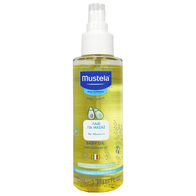 Mustela Baby Oil With Avocado Oil Βρεφικό Λάδι για Μάσαζ με Έλαιο Αβοκάντο 100ml Mustela Baby Oil With Avocado Oil Βρεφικό Λάδι για Μάσαζ με Έλαιο Αβοκάντο 100ml