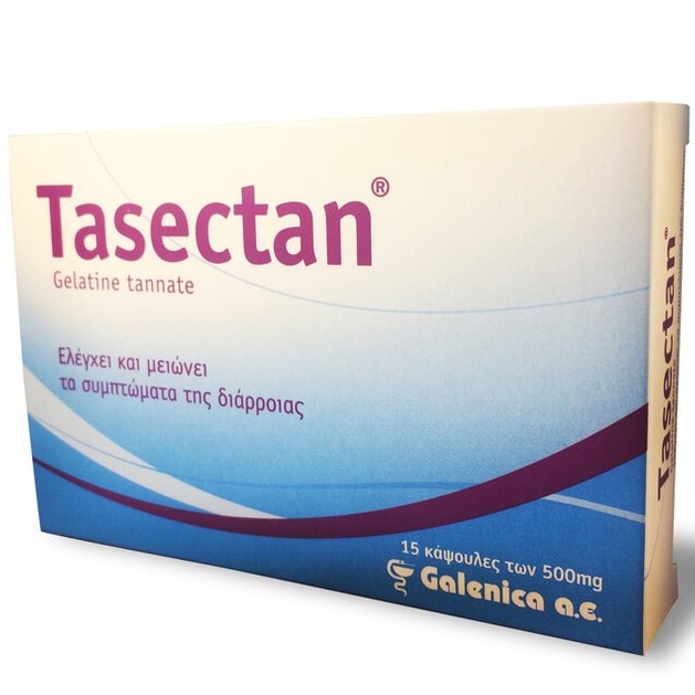 Tasectan για τον Έλεγχο & τη Μείωση των Συμπτωμάτων της Διάρροιας 500mg 15Caps Tasectan για τον Έλεγχο & τη Μείωση των Συμπτωμάτων της Διάρροιας 500mg 15Caps