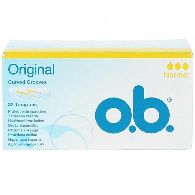 O.b. Original Normal Ταμπόν για Ημέρες με Μικρή Έως Μέτρια Ροή 32 Τεμάχια O.b. Original Normal Ταμπόν για Ημέρες με Μικρή Έως Μέτρια Ροή 32 Τεμάχια