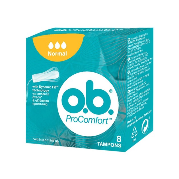 o.b ProComfort Normal Ταμπόν 8 τεμάχια o.b ProComfort Normal Ταμπόν 8 τεμάχια