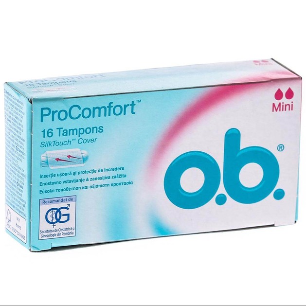 O.b. ProComfort Mini Ταμπόν για Πρώτη Φορά και Ημέρες με Πολύ Μικρή Ροή 16 Τεμάχια O.b. ProComfort Mini Ταμπόν για Πρώτη Φορά και Ημέρες με Πολύ Μικρή Ροή 16 Τεμάχια