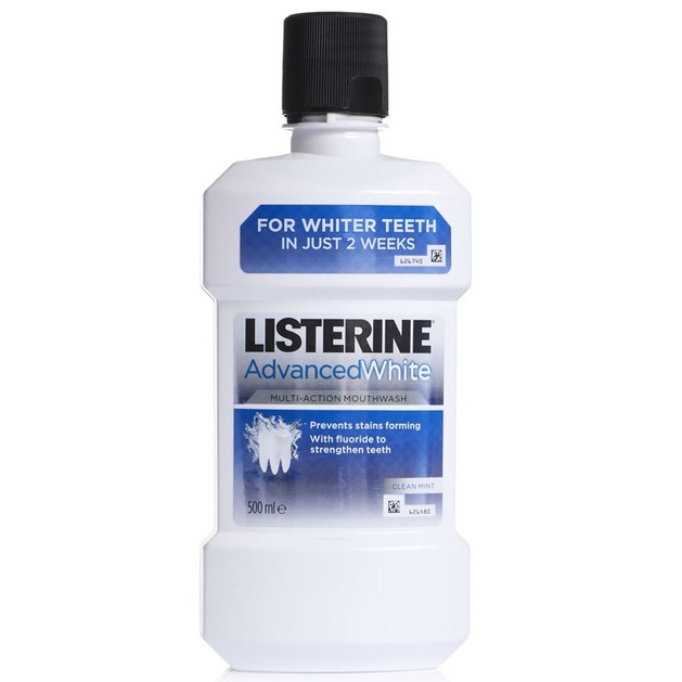 Listerine Advanced White Στοματικό Διάλυμα Πολλαπλής Λειτουργίας για πιο Λευκά Δόντια 500ml Listerine Advanced White Στοματικό Διάλυμα Πολλαπλής Λειτουργίας για πιο Λευκά Δόντια 500ml