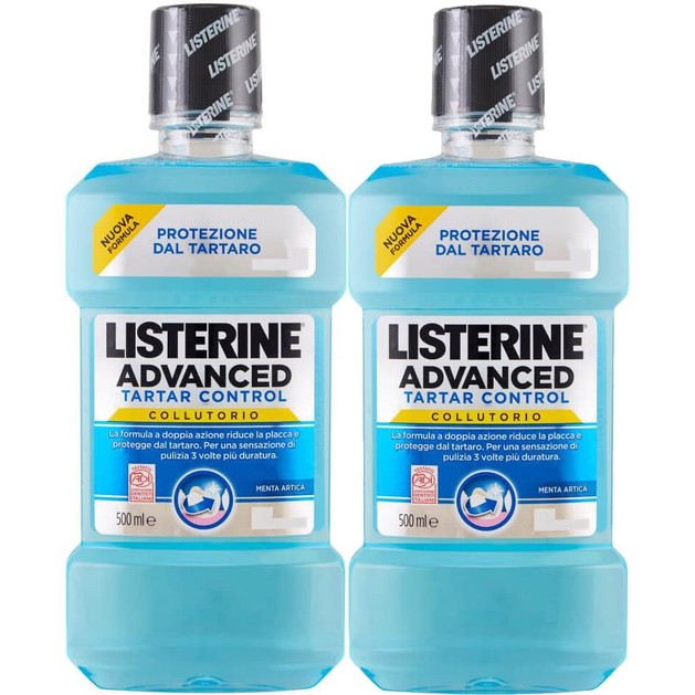 Listerine Πακέτο Προσφοράς Advanced Tartar Control Στοματικό Διάλυμα για Πρόληψη και Καταπολέμηση της Πλάκας 2 x 500ml 1+1 Δώρο Listerine Πακέτο Προσφοράς Advanced Tartar Control Στοματικό Διάλυμα για Πρόληψη και Καταπολέμηση της Πλάκας 2 x 500ml 1+1 Δώρο
