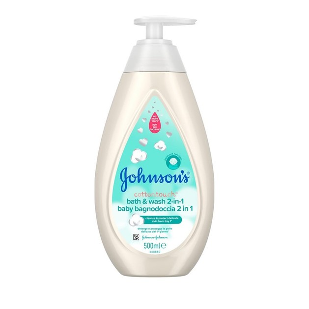 Johnson\'s Baby CottonTouc 2-σε-1 Βρεφικό Αφρόλουτρο & Σαμπουάν 500ml Johnson\'s Baby CottonTouc 2-σε-1 Βρεφικό Αφρόλουτρο & Σαμπουάν 500ml