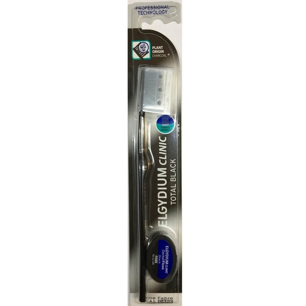 Elgydium Clinic Total Black Οδοντόβουρτσα & Δώρο Dental Floss Black Νήμα Δοντιών Elgydium Clinic Total Black Οδοντόβουρτσα & Δώρο Dental Floss Black Νήμα Δοντιών