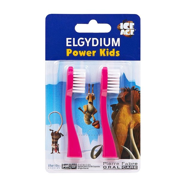 Elgydium Power Kids Ice Age Refill Ανταλλακτικές Κεφαλές για την Οδοντόβουρτσα Elgydium Power Kids σε Ροζ Χρώμα 2 Τεμάχια Elgydium Power Kids Ice Age Refill Ανταλλακτικές Κεφαλές για την Οδοντόβουρτσα Elgydium Power Kids σε Ροζ Χρώμα 2 Τεμάχια