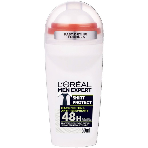 L\'oreal Paris Men Expert Shirt Protect Roll-On Ανδρικό Αποσμητικό 48ωρης Προστασίας Ενάντια στα Λευκά, Κίτρινα Σημάδια 50ml L\'oreal Paris Men Expert Shirt Protect Roll-On Ανδρικό Αποσμητικό 48ωρης Προστασίας Ενάντια στα Λευκά, Κίτρινα Σημάδια 50ml
