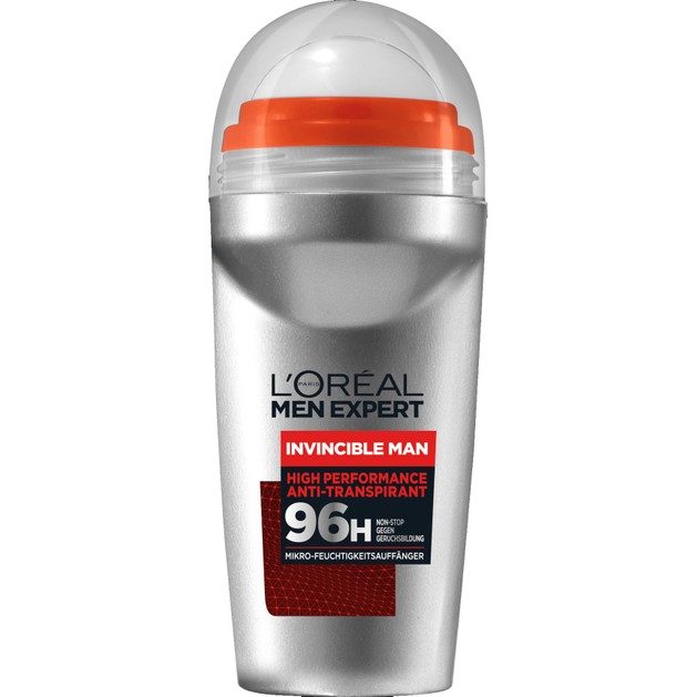 L\'oreal Paris Men Expert Invincible Roll-On Ανδρικό Αποσμητικό με 96ωρη Πολύ Υψηλή Προστασία Ενάντια στον Ιδρώτα 50ml L\'oreal Paris Men Expert Invincible Roll-On Ανδρικό Αποσμητικό με 96ωρη Πολύ Υψηλή Προστασία Ενάντια στον Ιδρώτα 50ml