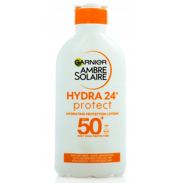 Garnier Ambre Solaire Hydra 24H Protect Hydrating Protection Lotion Spf50+, 200ml Garnier Ambre Solaire Hydra 24H Protect Hydrating Protection Lotion Spf50+, 200ml