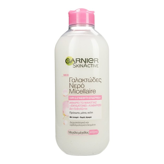Garnier Micellaire Cleansing Milky Water Γαλακτώδες Νερό Καθαρισμού Ντεμακιγιάζ Προσώπου Ματιών Χειλών για Ξηρή Επιδερμίδα 400ml Garnier Micellaire Cleansing Milky Water Γαλακτώδες Νερό Καθαρισμού Ντεμακιγιάζ Προσώπου Ματιών Χειλών για Ξηρή Επιδερμίδα 400ml