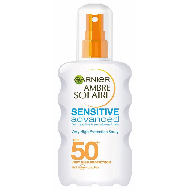 Garnier Ambre Solaire Sensitive Advanced Spray Spf50+ Πολύ Υψηλή Αντηλιακή Προστασία για την Ευαίσθητη Επιδερμίδα 200ml Garnier Ambre Solaire Sensitive Advanced Spray Spf50+ Πολύ Υψηλή Αντηλιακή Προστασία για την Ευαίσθητη Επιδερμίδα 200ml