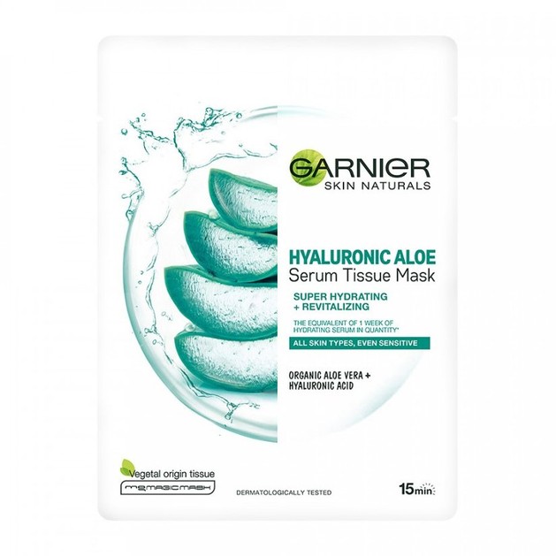 Garnier Skin Naturals Hyaluronic Aloe Serum Tissue Mask 28gr Garnier Skin Naturals Hyaluronic Aloe Serum Tissue Mask 28gr