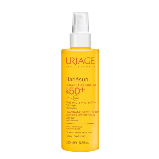 Uriage Bariesun Spf50+ Fragrance Free Spray Light Fluid Αντηλιακό Λεπτόρρευστο Γαλάκτωμα Προσώπου Σώματος Χωρίς Άρωμα 200ml Uriage Bariesun Spf50+ Fragrance Free Spray Light Fluid Αντηλιακό Λεπτόρρευστο Γαλάκτωμα Προσώπου Σώματος Χωρίς Άρωμα 200ml
