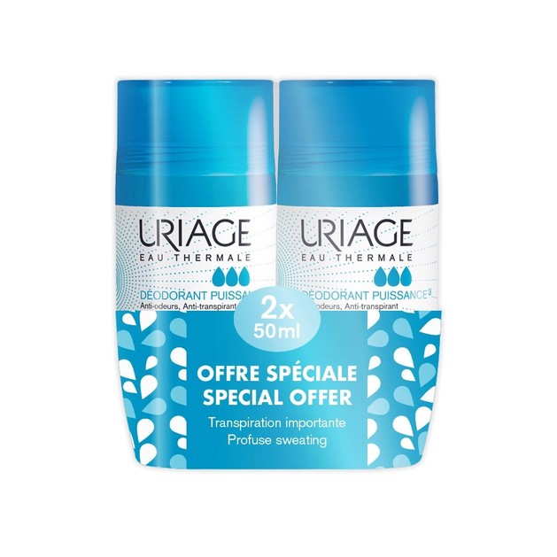 Uriage Eau Thermale Power 3 Deodorant Προσφέρει Αποτελεσματική Δράση Ενάντια στην Εφίδρωση και Καταπολεμά τις Οσμές 2x50ml Uriage Eau Thermale Power 3 Deodorant Προσφέρει Αποτελεσματική Δράση Ενάντια στην Εφίδρωση και Καταπολεμά τις Οσμές 2x50ml