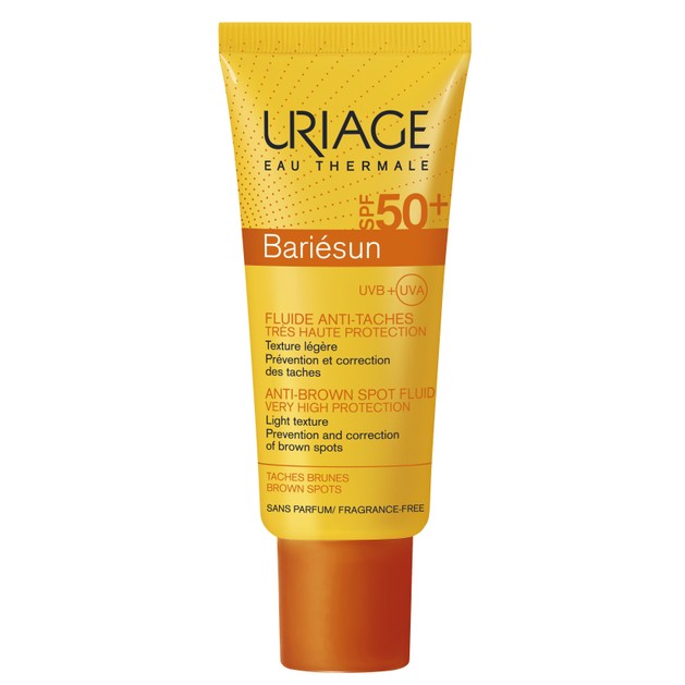 Uriage Bariesun Spf50+ Anti-Brown Spot Fluid Very High Protection Αντηλιακή Fluid Κρέμα Προσώπου Κατά των Καφέ Κηλίδων 40ml Uriage Bariesun Spf50+ Anti-Brown Spot Fluid Very High Protection Αντηλιακή Fluid Κρέμα Προσώπου Κατά των Καφέ Κηλίδων 40ml