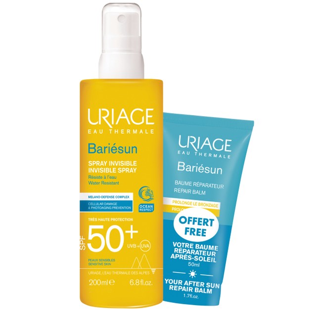 Uriage Πακέτο Προσφοράς Bariesun Invisible Spray Spf50+, 200ml & Δώρο Bariesun After Sun Repair Balm 50ml Uriage Πακέτο Προσφοράς Bariesun Invisible Spray Spf50+, 200ml & Δώρο Bariesun After Sun Repair Balm 50ml