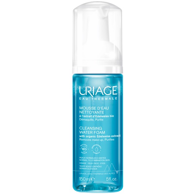 Uriage Eau Thermale Cleansing Water Foam with Edelweiss Extract 150ml Uriage Eau Thermale Cleansing Water Foam with Edelweiss Extract 150ml
