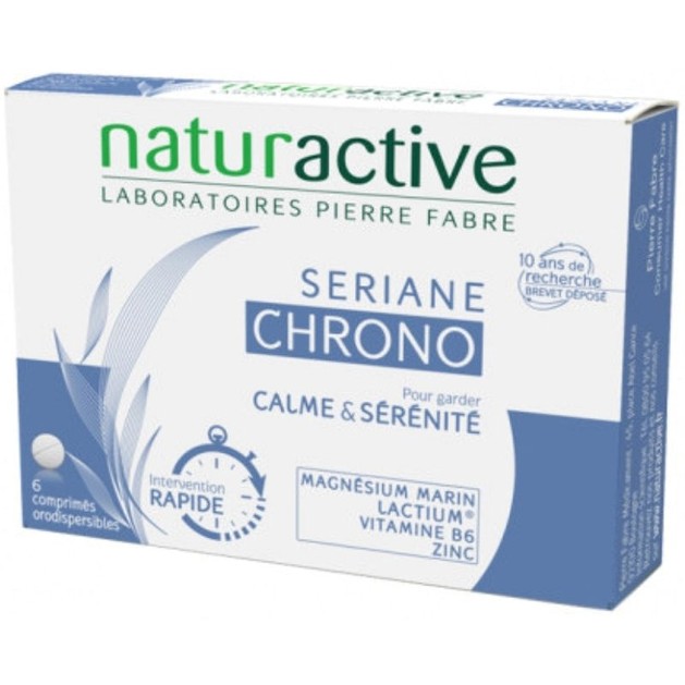 Naturactive Seriane Chrono Συμπλήρωμα Διατροφής για την Αντιμετώπιση του Περιστασιακού Άγχους 6 διασπειρόμενα δισκία Naturactive Seriane Chrono Συμπλήρωμα Διατροφής για την Αντιμετώπιση του Περιστασιακού Άγχους 6 διασπειρόμενα δισκία