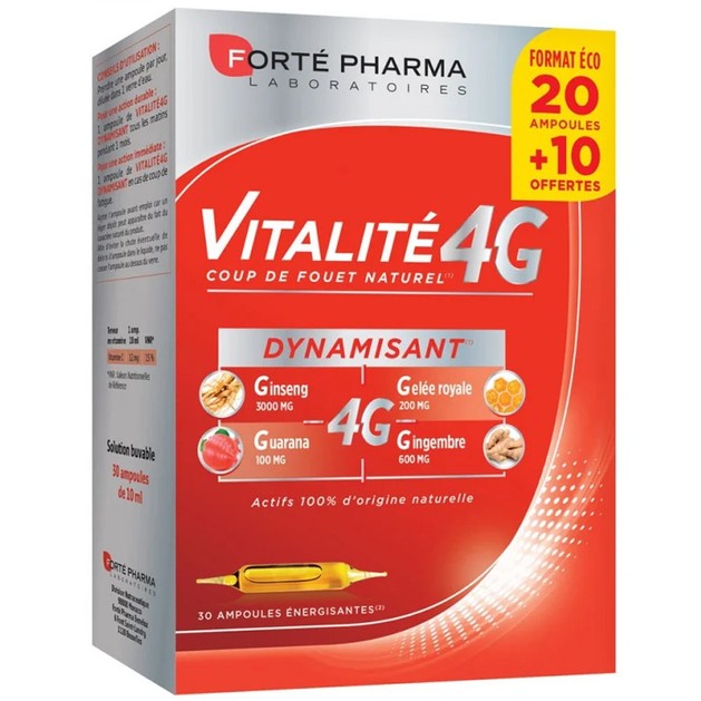 Forte Pharma Vitalite 4G Dynamisant 30x10ml Forte Pharma Vitalite 4G Dynamisant 30x10ml