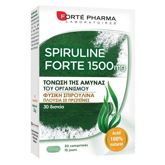 Forte Pharma Spiruline Forte 1500 Συμπλήρωμα Διατροφής με Σπιρουλίνα, 30 tabs Forte Pharma Spiruline Forte 1500 Συμπλήρωμα Διατροφής με Σπιρουλίνα, 30 tabs