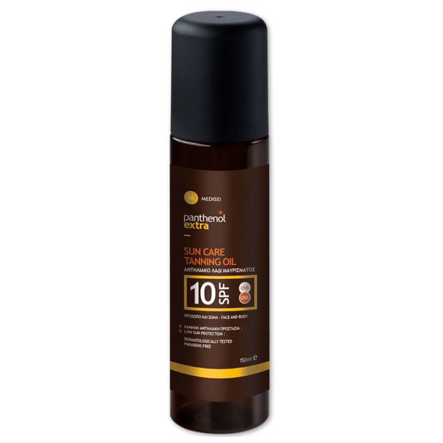 Panthenol Extra Sun Care & Tanning Oil Spf10 Αντηλιακό Λάδι Μαυρίσματος για Πρόσωπο & Σώμα 150ml Panthenol Extra Sun Care & Tanning Oil Spf10 Αντηλιακό Λάδι Μαυρίσματος για Πρόσωπο & Σώμα 150ml
