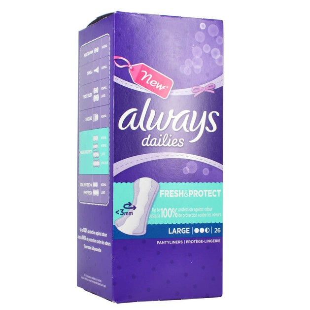 Always Dailies Large Fresh & Protect Σερβιέτες 26Τεμ Always Dailies Large Fresh & Protect Σερβιέτες 26Τεμ