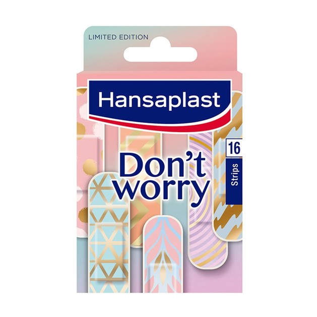 Hansaplast Don\'t Worry Trendy Plasters Limited Edition Χρωματιστά Επιθέματα Μικρών Πληγών 16 Τεμάχια Hansaplast Don\'t Worry Trendy Plasters Limited Edition Χρωματιστά Επιθέματα Μικρών Πληγών 16 Τεμάχια