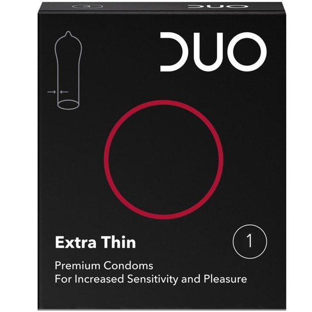 Δείγμα Duo Extra Thin Λεπτό Προφυλακτικό για Μεγαλύτερη Αίσθηση & Ευχαρίστηση 1 Τεμάχιο Δείγμα Duo Extra Thin Λεπτό Προφυλακτικό για Μεγαλύτερη Αίσθηση & Ευχαρίστηση 1 Τεμάχιο