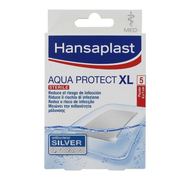 Hansaplast Aqua Protect Αδιάβροχα Επιθέματα XL με Αντιβακτηριδιακή Δράση 6X7 cm, 5τμχ Hansaplast Aqua Protect Αδιάβροχα Επιθέματα XL με Αντιβακτηριδιακή Δράση 6X7 cm, 5τμχ