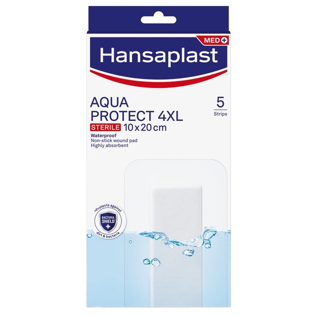 Hansaplast Aqua Protect XL Sterile Strips 10x20cm 5 Τεμάχια Hansaplast Aqua Protect XL Sterile Strips 10x20cm 5 Τεμάχια