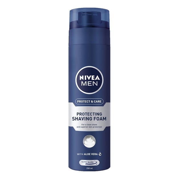 Nivea Men Protect & Care Protecting Shaving Foam Ανδρικός Αφρός Ξυρίσματος με Αλόε Βέρα για Βαθύ & Άνετο Ξύρισμα 250ml Nivea Men Protect & Care Protecting Shaving Foam Ανδρικός Αφρός Ξυρίσματος με Αλόε Βέρα για Βαθύ & Άνετο Ξύρισμα 250ml