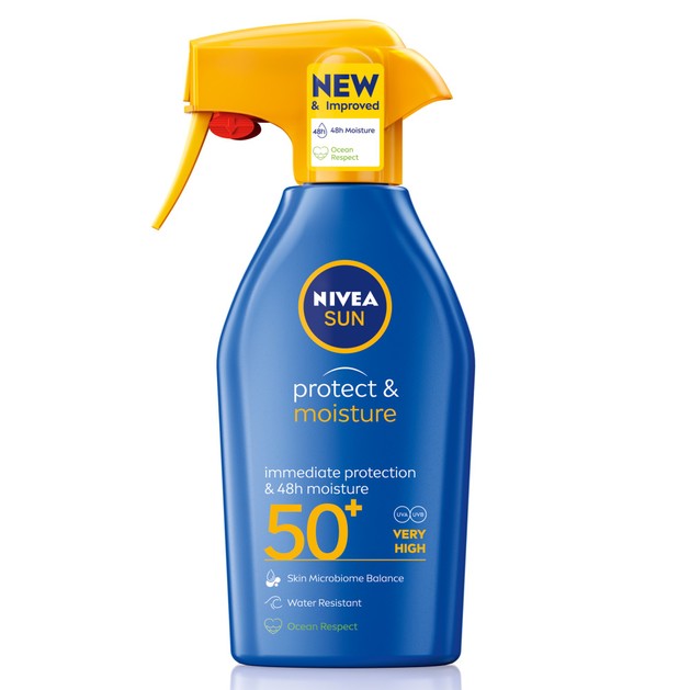 Nivea Sun Protect & Moisture Trigger Spray Body Lotion Spf50, 300ml Nivea Sun Protect & Moisture Trigger Spray Body Lotion Spf50, 300ml