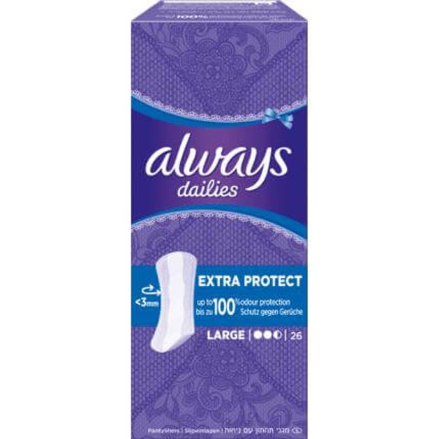 Always Dailies Large Σερβιετάκια Always για Προστασία & Φρεσκάδα 26τμχ Always Dailies Large Σερβιετάκια Always για Προστασία & Φρεσκάδα 26τμχ