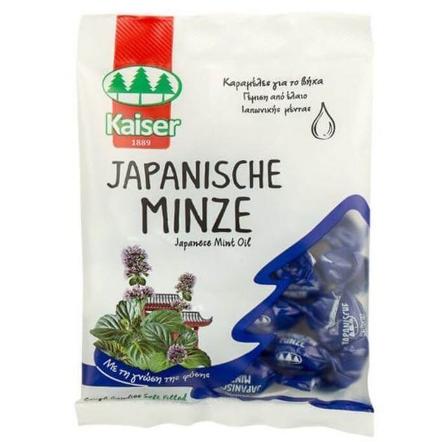 Kaiser - Japanese Mint oil Καραμέλες για τον Ερεθισμένο Λαιμό & τον Βήχα 60gr Kaiser - Japanese Mint oil Καραμέλες για τον Ερεθισμένο Λαιμό & τον Βήχα 60gr