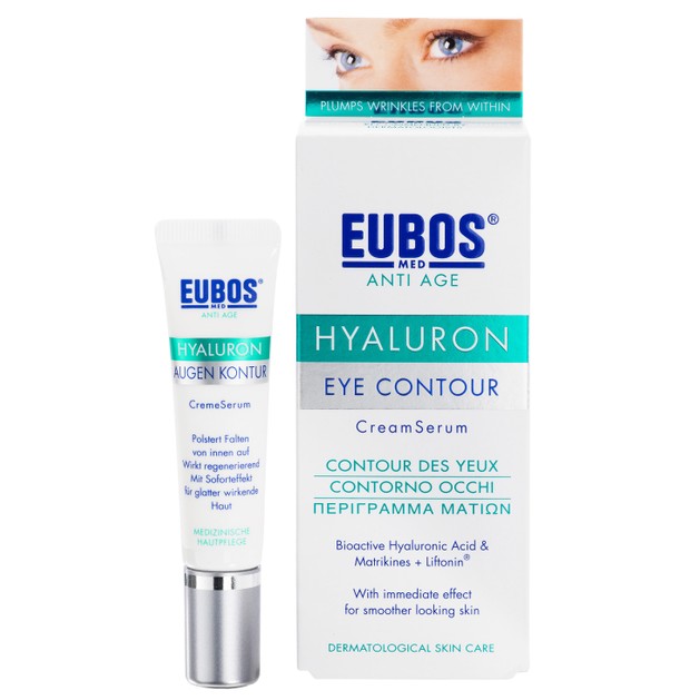 Eubos Cream Hyaluron Eye Contour Αντιγηραντική κρέμα για την περιοχή γύρω από τα μάτια με υαλουρονικό οξύ 15ml Eubos Cream Hyaluron Eye Contour Αντιγηραντική κρέμα για την περιοχή γύρω από τα μάτια με υαλουρονικό οξύ 15ml