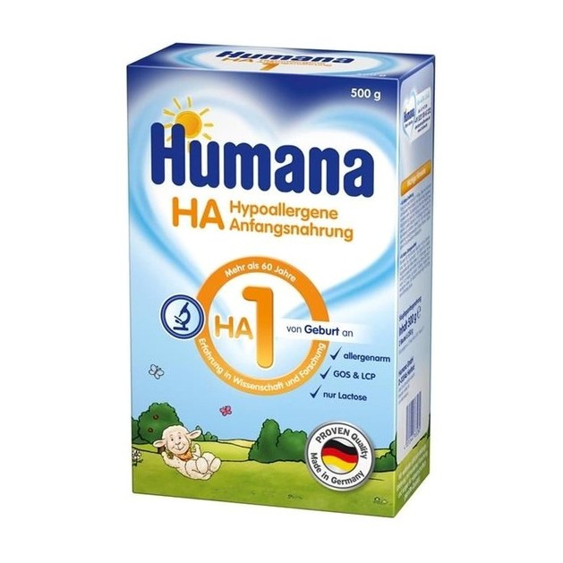 Humana HA 1 Υποαλλεργικό Γάλα για Βρέφη 500gr Humana HA 1 Υποαλλεργικό Γάλα για Βρέφη 500gr