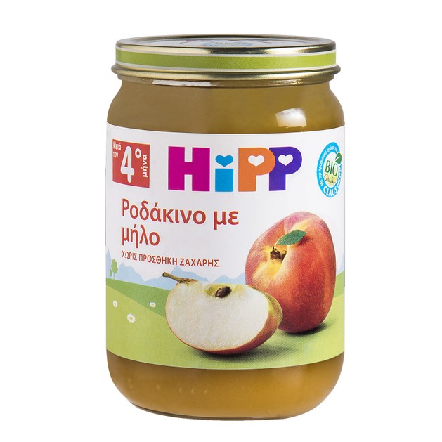 HiPP Βρεφική Φρουτόκρεμα με Ροδάκινο και Μήλο μετά τον 4ο μήνα 190g HiPP Βρεφική Φρουτόκρεμα με Ροδάκινο και Μήλο μετά τον 4ο μήνα 190g
