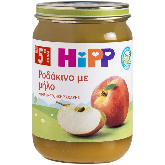 Hipp Βρεφική Φρουτόκρεμα Ροδάκινο με Μήλο από τον 5ο Μήνα Υποαλλεργική 190g Hipp Βρεφική Φρουτόκρεμα Ροδάκινο με Μήλο από τον 5ο Μήνα Υποαλλεργική 190g